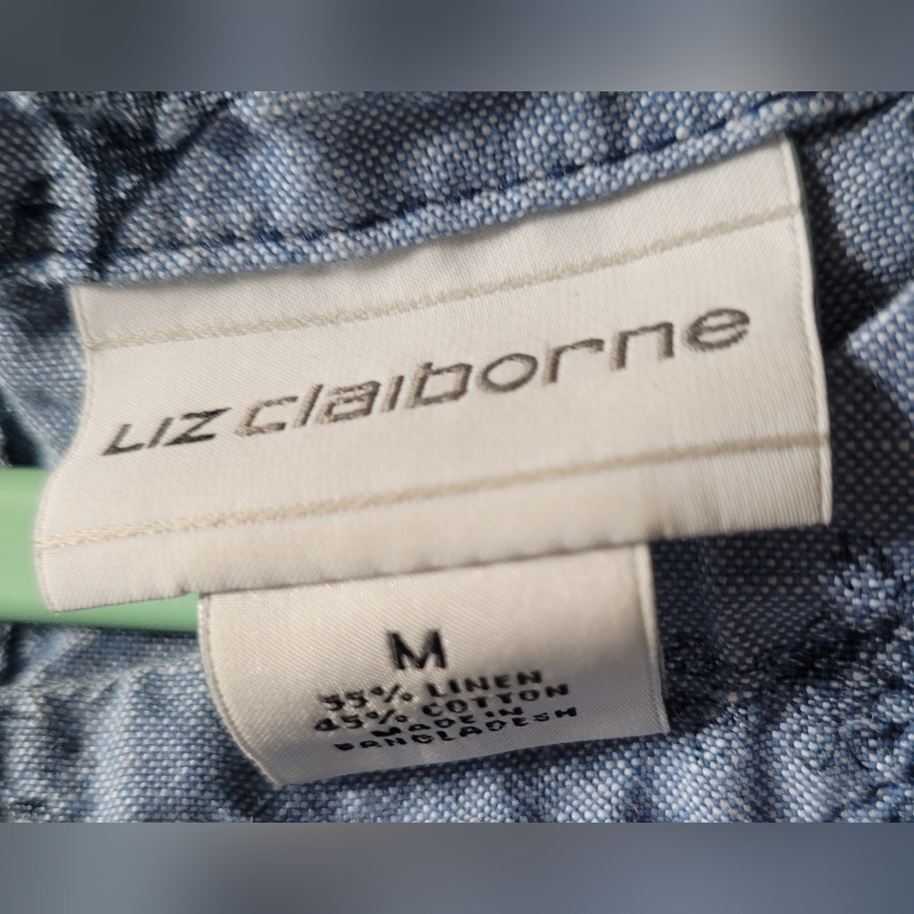 Liz Claiborne Black and Blue Boxy Tank Top - Picture 2 of 3